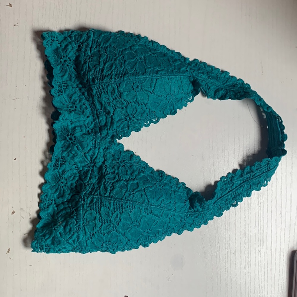Blue bra!